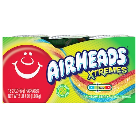 Airheads Airheads Xtremes Rainbow Berry Candy Belts 2 oz., PK216 67719